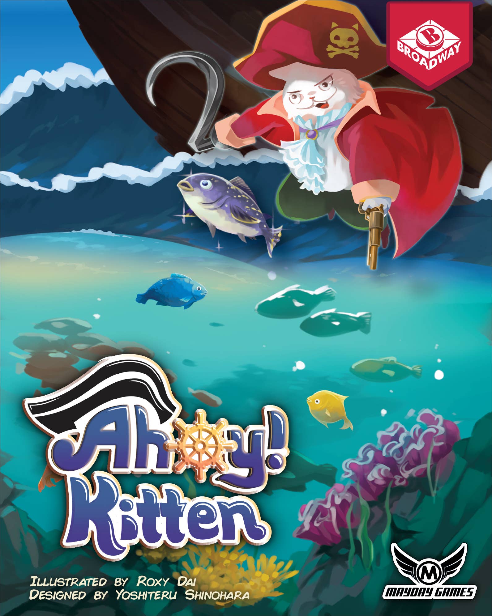 Ahoy Kitten 2-6 Player Casual Press Your Luck Pirate Game